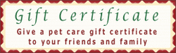 pet sitting gift certificate